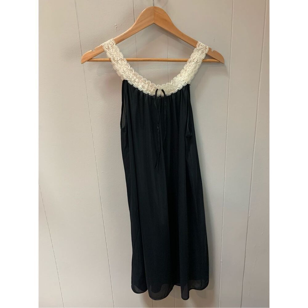 Vintage Lingerie Slip Dress Black